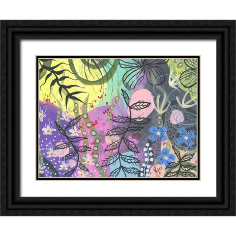 Crisp Intense Black Ornate Wood Framed Art Print with Double Matting by Randy Noble Fine Art