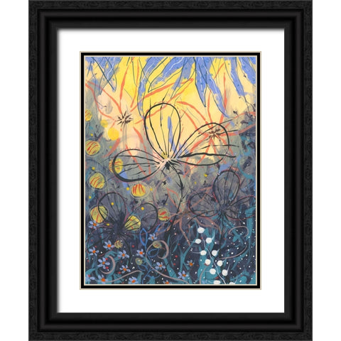 Forest Greens Black Ornate Wood Framed Art Print with Double Matting by Randy Noble Fine Art