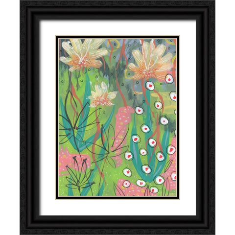 My Tropical Blooms Black Ornate Wood Framed Art Print with Double Matting by Randy Noble Fine Art