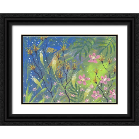 Morning Glory Black Ornate Wood Framed Art Print with Double Matting by Randy Noble Fine Art