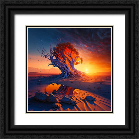 Desert Of Dreams 2 Black Ornate Wood Framed Art Print with Double Matting by Heere, Ray
