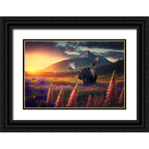 North American Wildlife 7 Black Ornate Wood Framed Art Print with Double Matting by Heere, Ray