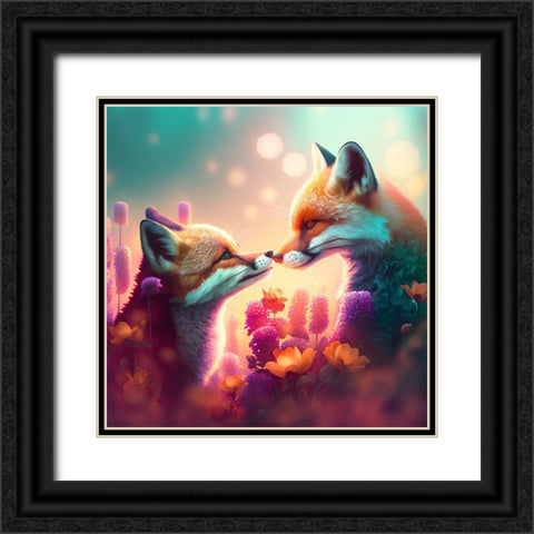Woodland Animals 6 Black Ornate Wood Framed Art Print with Double Matting by Heere, Ray