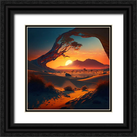 Desert Of Dreams 6 Black Ornate Wood Framed Art Print with Double Matting by Heere, Ray