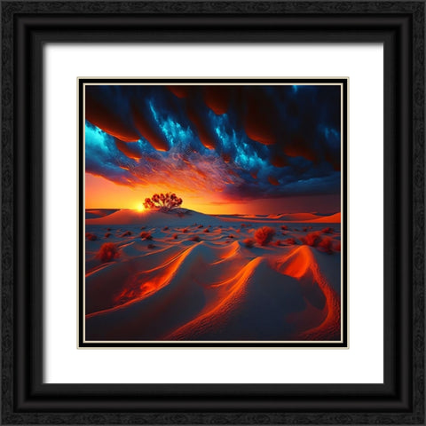 Desert Of Dreams 9 Black Ornate Wood Framed Art Print with Double Matting by Heere, Ray