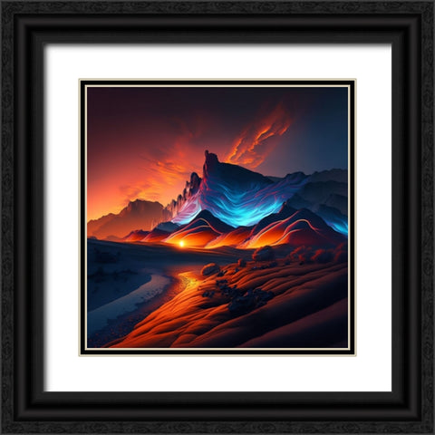 Desert Of Dreams 17 Black Ornate Wood Framed Art Print with Double Matting by Heere, Ray