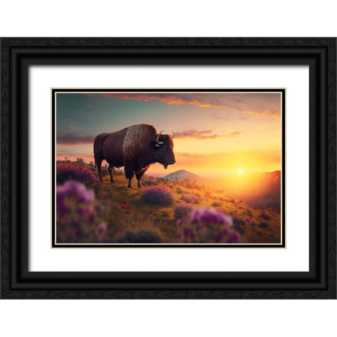North American Wildlife 59 Black Ornate Wood Framed Art Print with Double Matting by Heere, Ray