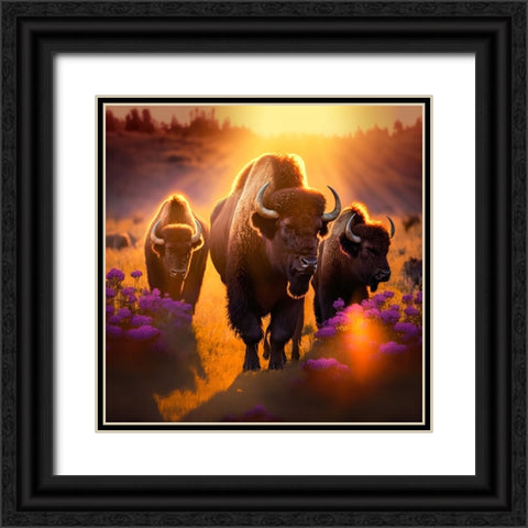 North American Wildlife 61 Black Ornate Wood Framed Art Print with Double Matting by Heere, Ray