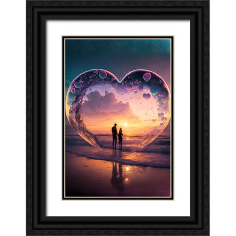 Love Is In The Air 3 Black Ornate Wood Framed Art Print with Double Matting by Heere, Ray