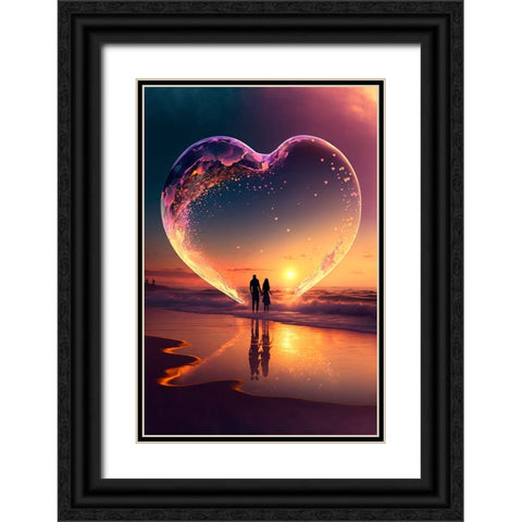 Love Is In The Air 5 Black Ornate Wood Framed Art Print with Double Matting by Heere, Ray