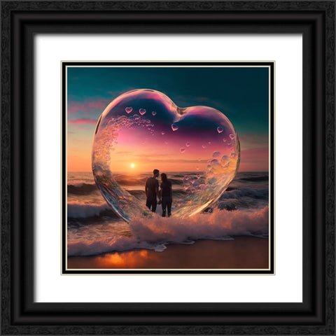 Love Is In The Air 13 Black Ornate Wood Framed Art Print with Double Matting by Heere, Ray