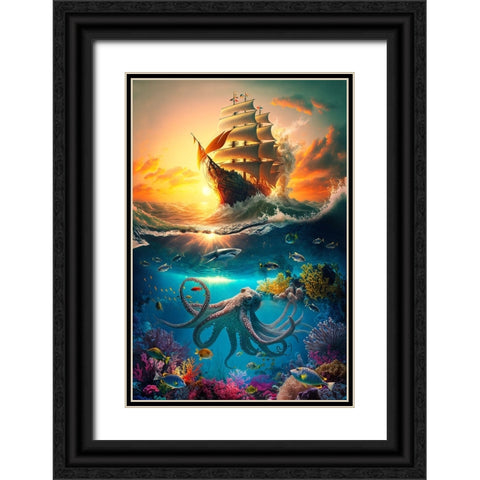 The Flying Dutchman 2 Black Ornate Wood Framed Art Print with Double Matting by Heere, Ray