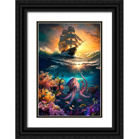 The Flying Dutchman 3 Black Ornate Wood Framed Art Print with Double Matting by Heere, Ray