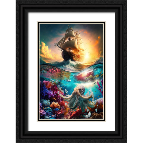 The Flying Dutchman 4 Black Ornate Wood Framed Art Print with Double Matting by Heere, Ray