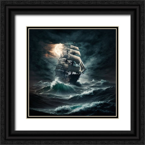 The Flying Dutchman 13 Black Ornate Wood Framed Art Print with Double Matting by Heere, Ray