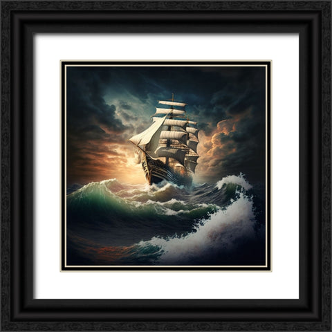 The Flying Dutchman 14 Black Ornate Wood Framed Art Print with Double Matting by Heere, Ray