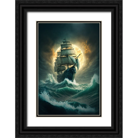 The Flying Dutchman 17 Black Ornate Wood Framed Art Print with Double Matting by Heere, Ray