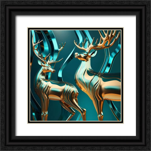 Metallic Majesty 11 Black Ornate Wood Framed Art Print with Double Matting by Heere, Ray