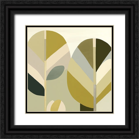 Mid Century Nature Green 11 Black Ornate Wood Framed Art Print with Double Matting by Heere, Ray