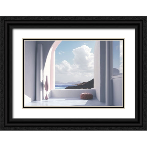 Architectural Photography Balconies 2 Black Ornate Wood Framed Art Print with Double Matting by Heere, Ray