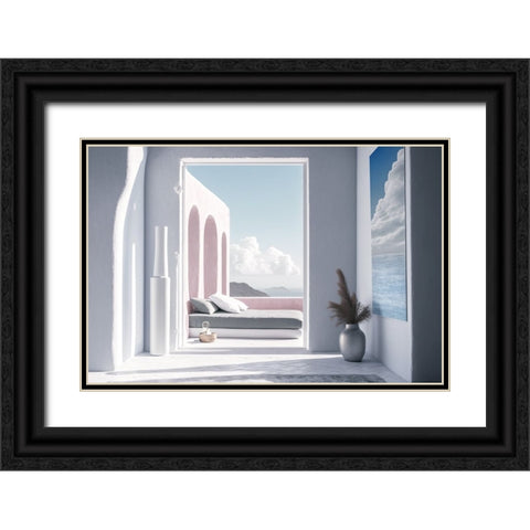 Architectural Photography Balconies 3 Black Ornate Wood Framed Art Print with Double Matting by Heere, Ray