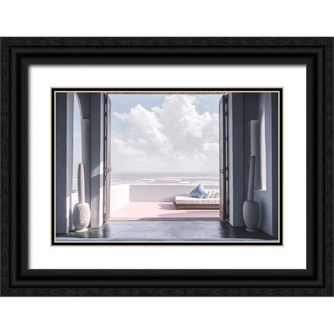 Architectural Photography Balconies 5 Black Ornate Wood Framed Art Print with Double Matting by Heere, Ray