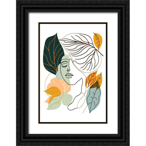 Botanical Minimalism Portraits 7 Black Ornate Wood Framed Art Print with Double Matting by Heere, Ray