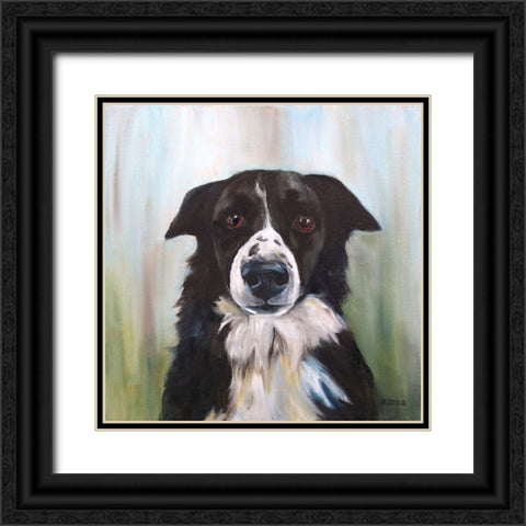 Dog 2-15 Black Ornate Wood Framed Art Print with Double Matting by Gould, Renee