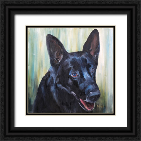 Dog 2-18 Black Ornate Wood Framed Art Print with Double Matting by Gould, Renee