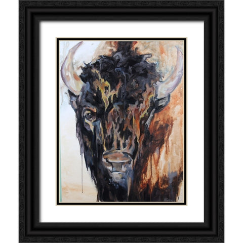 Face On Black Ornate Wood Framed Art Print with Double Matting by Gould, Renee