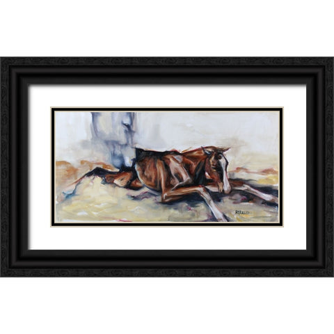 First Touch Black Ornate Wood Framed Art Print with Double Matting by Gould, Renee