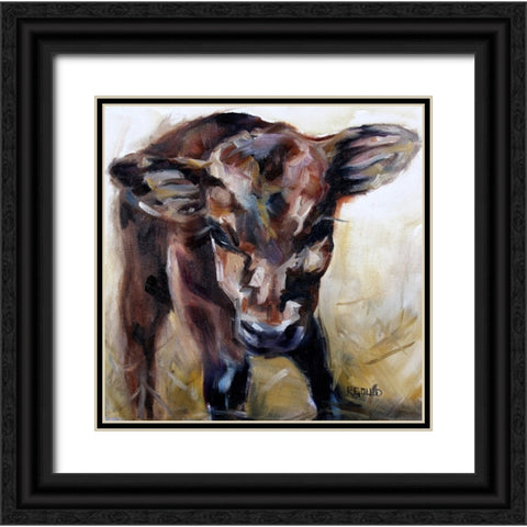Hello Black Ornate Wood Framed Art Print with Double Matting by Gould, Renee
