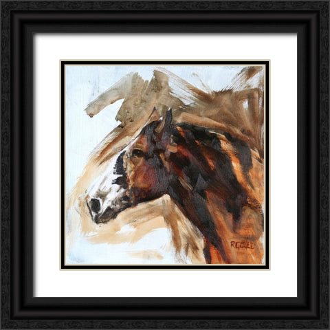Lead Mare Black Ornate Wood Framed Art Print with Double Matting by Gould, Renee