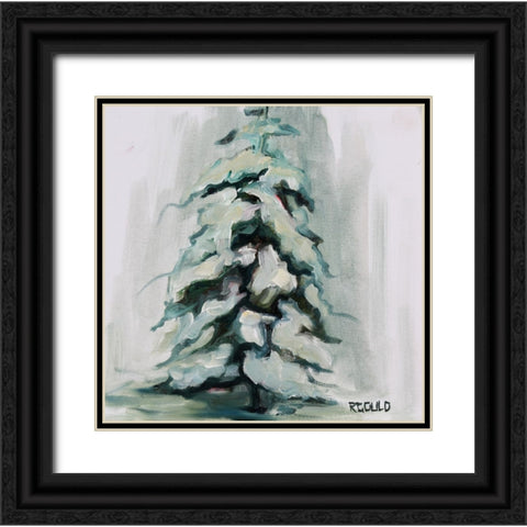 Snowy Tree 2 Black Ornate Wood Framed Art Print with Double Matting by Gould, Renee