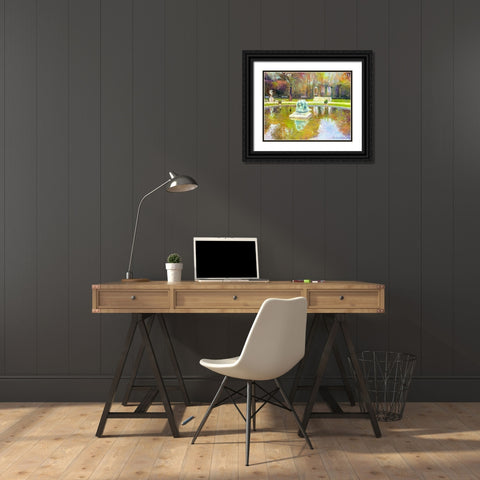 Rodin Museum Black Ornate Wood Framed Art Print with Double Matting by Wallich, Richard