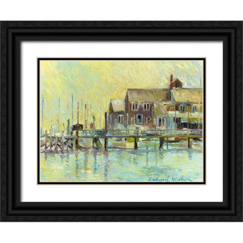 Narragansett Black Ornate Wood Framed Art Print with Double Matting by Wallich, Richard