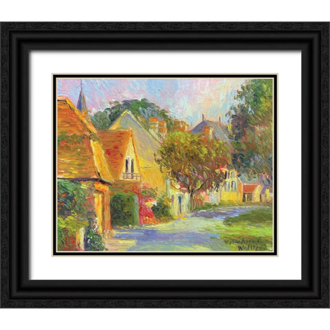 France I Black Ornate Wood Framed Art Print with Double Matting by Wallich, Richard