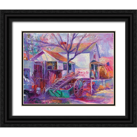 Mercado Black Ornate Wood Framed Art Print with Double Matting by Wallich, Richard
