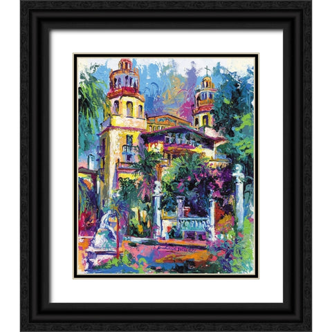 Hearst Castle Black Ornate Wood Framed Art Print with Double Matting by Wallich, Richard