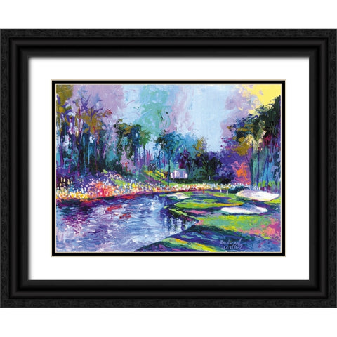 Golf Hole Black Ornate Wood Framed Art Print with Double Matting by Wallich, Richard