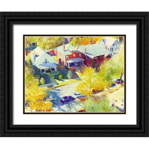 Downing Street Black Ornate Wood Framed Art Print with Double Matting by Wallich, Richard