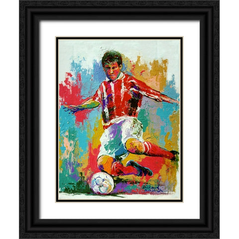 Soccer Black Ornate Wood Framed Art Print with Double Matting by Wallich, Richard
