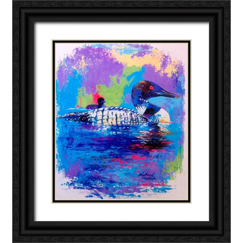 Ducks Black Ornate Wood Framed Art Print with Double Matting by Wallich, Richard