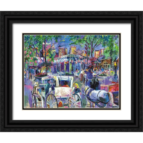 Tavern On The Green 2 Black Ornate Wood Framed Art Print with Double Matting by Wallich, Richard