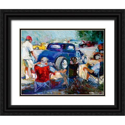 H Rods Black Ornate Wood Framed Art Print with Double Matting by Wallich, Richard