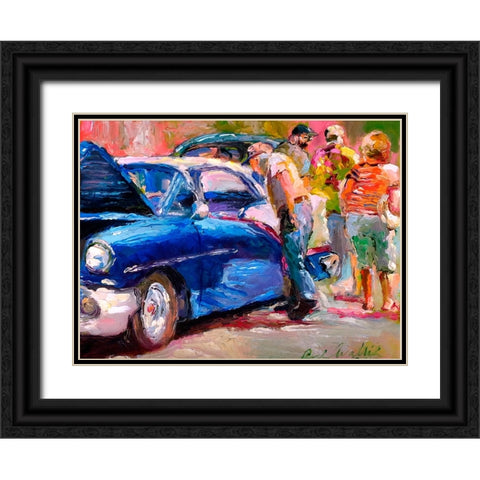 Olds Black Ornate Wood Framed Art Print with Double Matting by Wallich, Richard