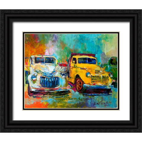 Yellow Truck Black Ornate Wood Framed Art Print with Double Matting by Wallich, Richard