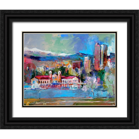 Denver Black Ornate Wood Framed Art Print with Double Matting by Wallich, Richard