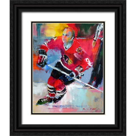 Bobby Hull Black Ornate Wood Framed Art Print with Double Matting by Wallich, Richard