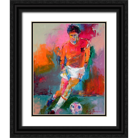 Socceer Black Ornate Wood Framed Art Print with Double Matting by Wallich, Richard